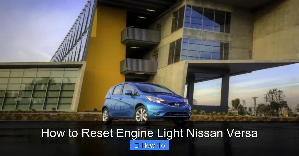 How to Reset Engine Light Nissan Versa