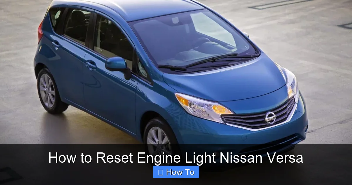 How to Reset Engine Light Nissan Versa