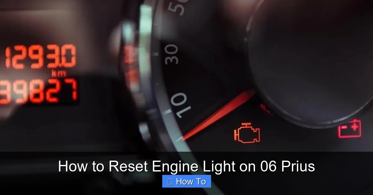 How to Reset Engine Light on 06 Prius