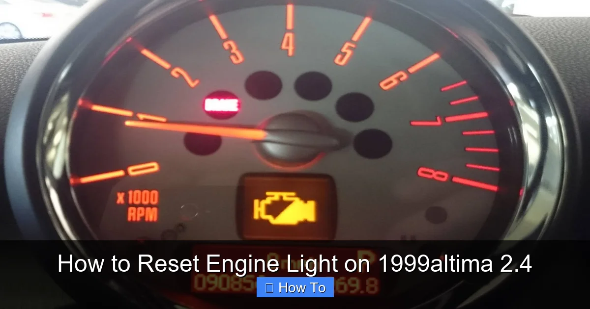 How to Reset Engine Light on 1999altima 2.4