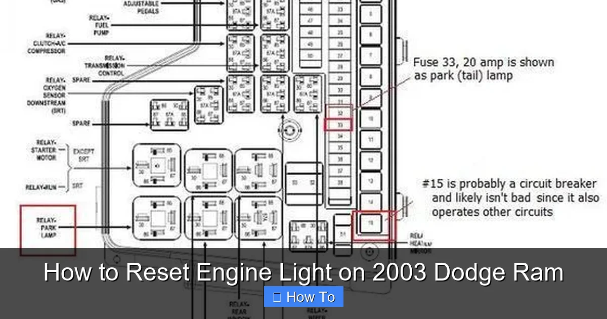 How to Reset Engine Light on 2003 Dodge Ram