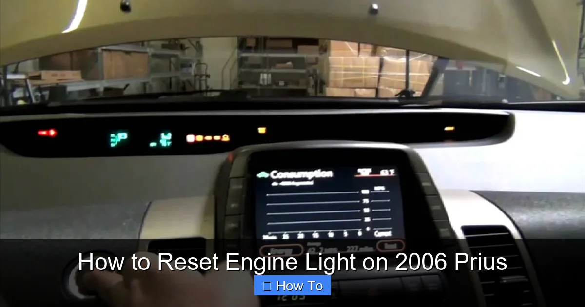 How to Reset Engine Light on 2006 Prius