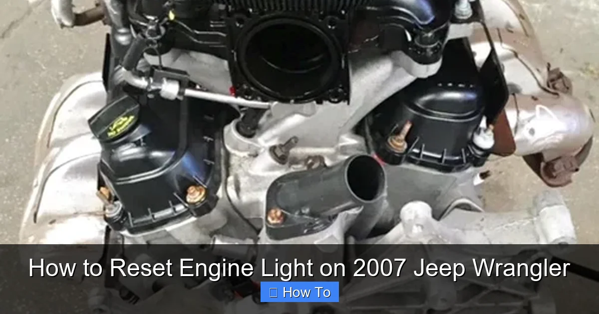 How to Reset Engine Light on 2007 Jeep Wrangler