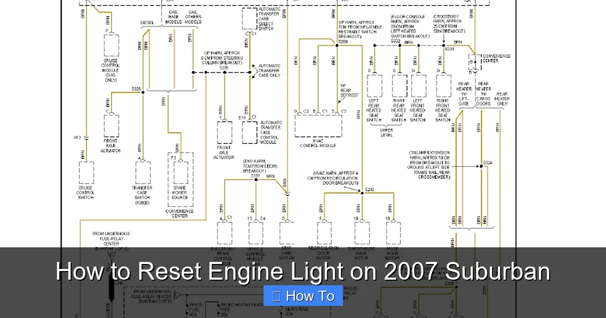 How to Reset Engine Light on 2007 Suburban