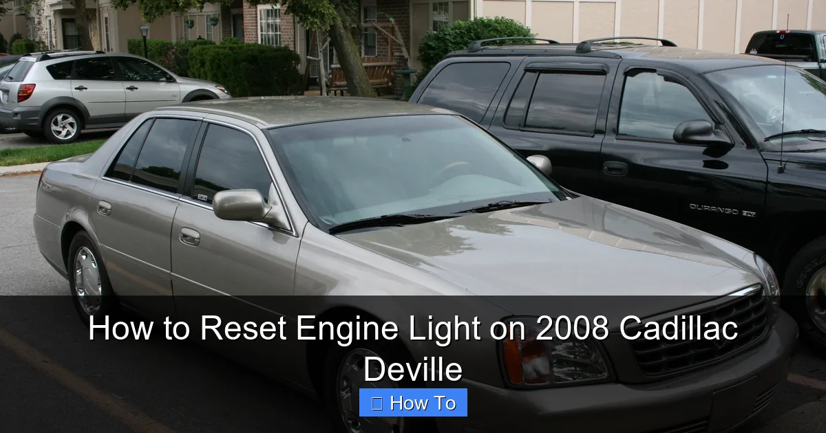 How to Reset Engine Light on 2008 Cadillac Deville