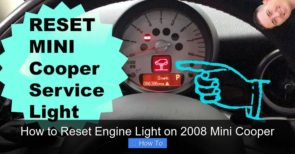 How to Reset Engine Light on 2008 Mini Cooper