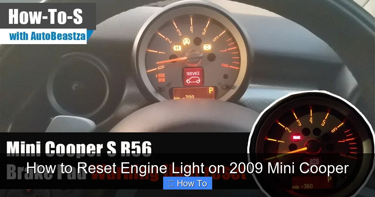 How to Reset Engine Light on 2009 Mini Cooper