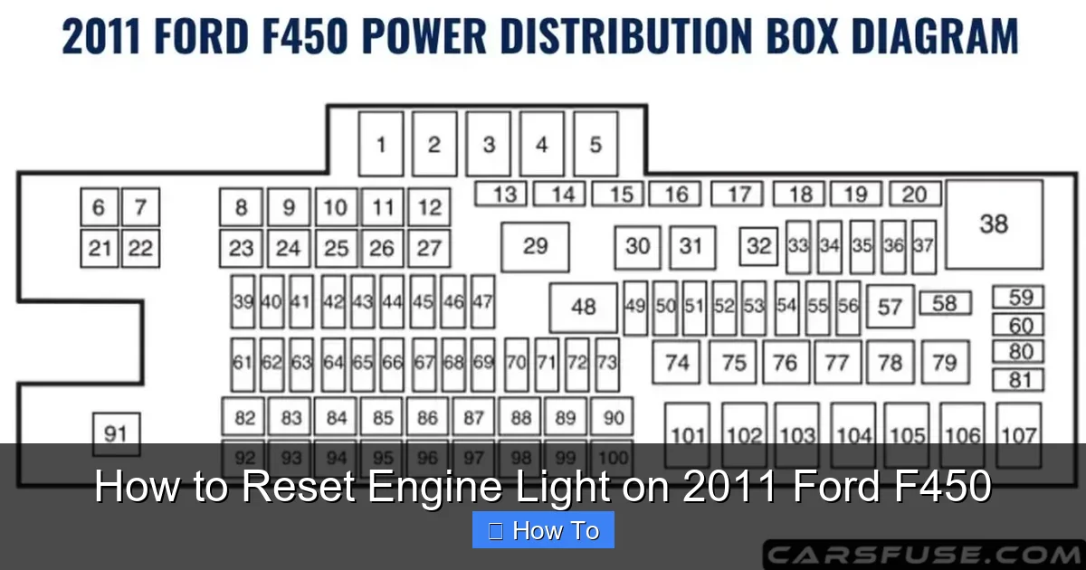 How to Reset Engine Light on 2011 Ford F450