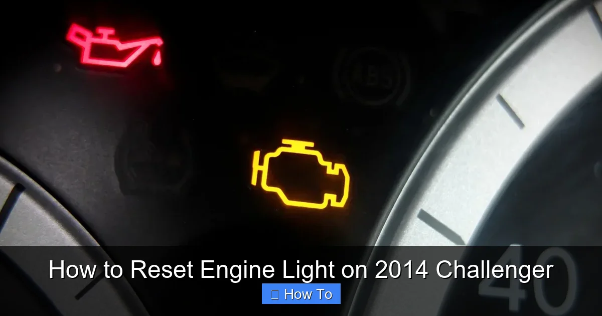 How to Reset Engine Light on 2014 Challenger