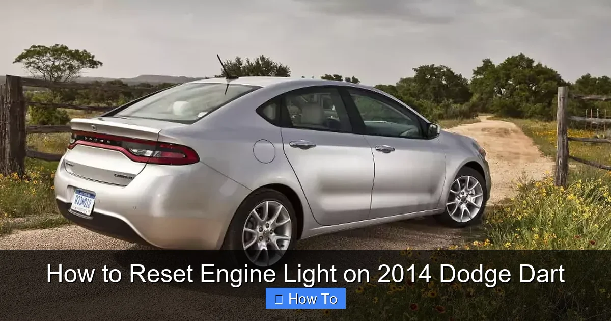 How to Reset Engine Light on 2014 Dodge Dart