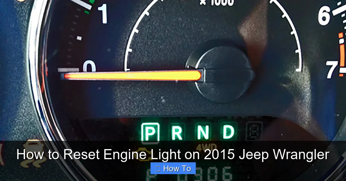 How to Reset Engine Light on 2015 Jeep Wrangler