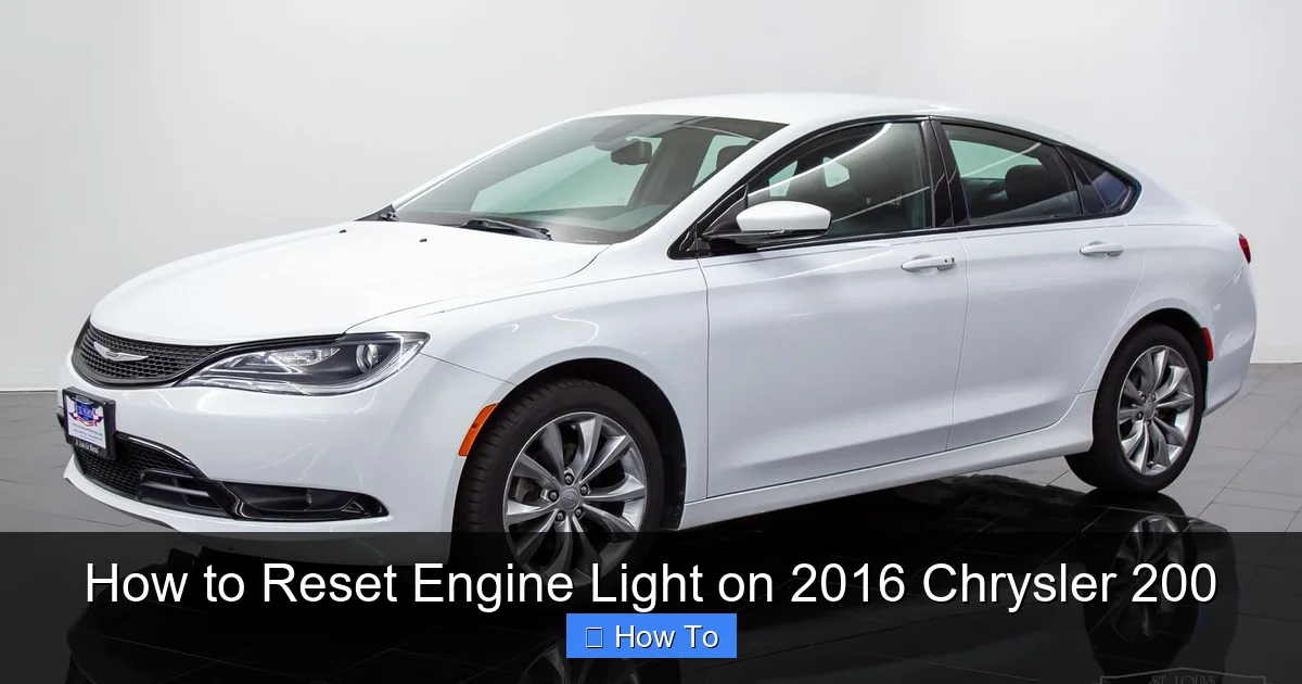 How to Reset Engine Light on 2016 Chrysler 200