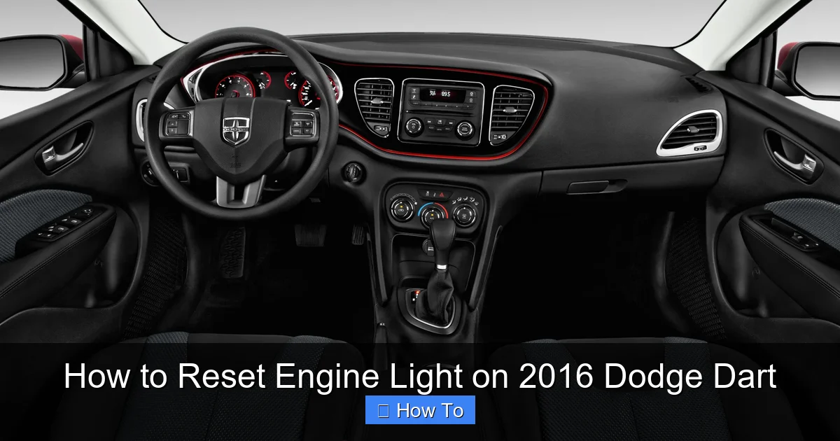 How to Reset Engine Light on 2016 Dodge Dart