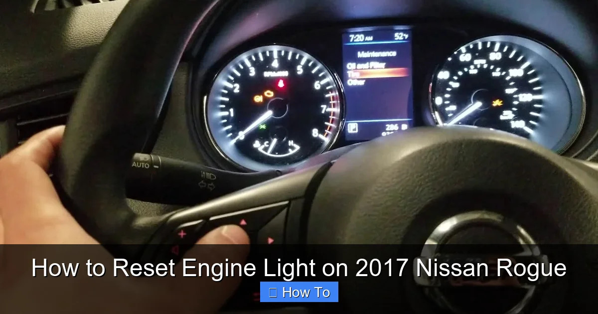 How to Reset Engine Light on 2017 Nissan Rogue