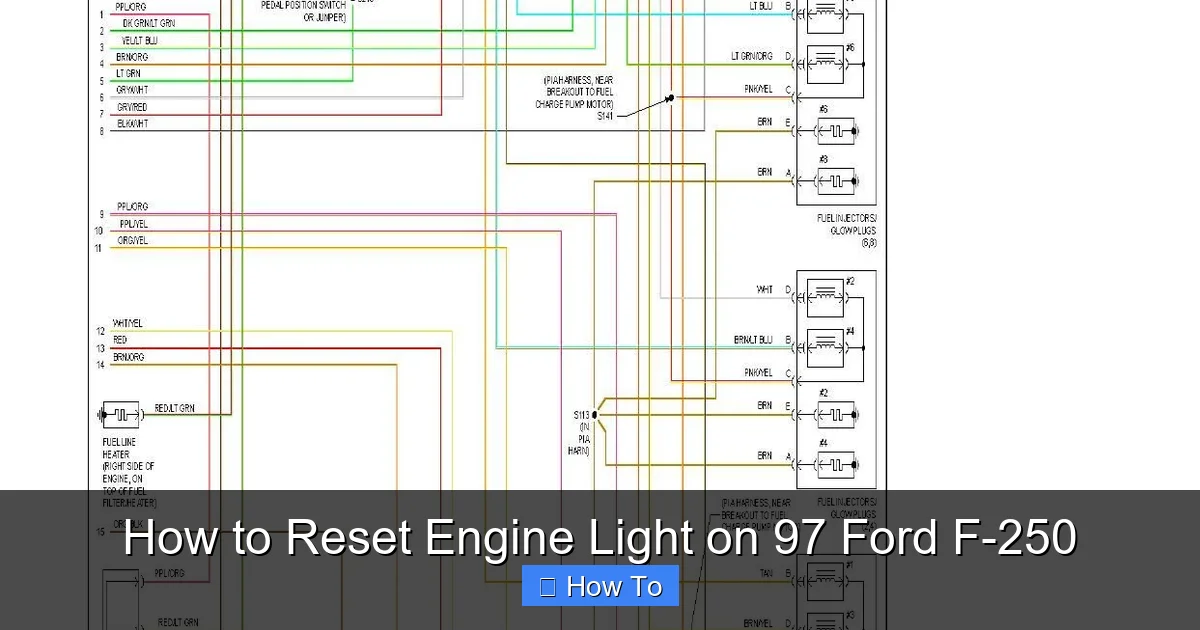 How to Reset Engine Light on 97 Ford F-250
