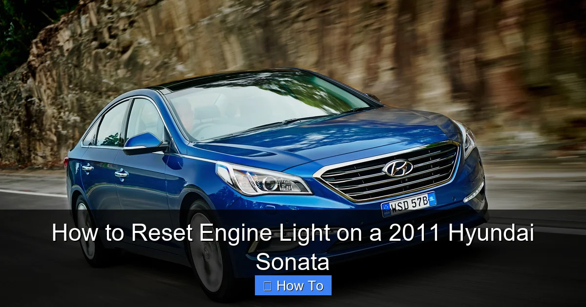 How to Reset Engine Light on a 2011 Hyundai Sonata