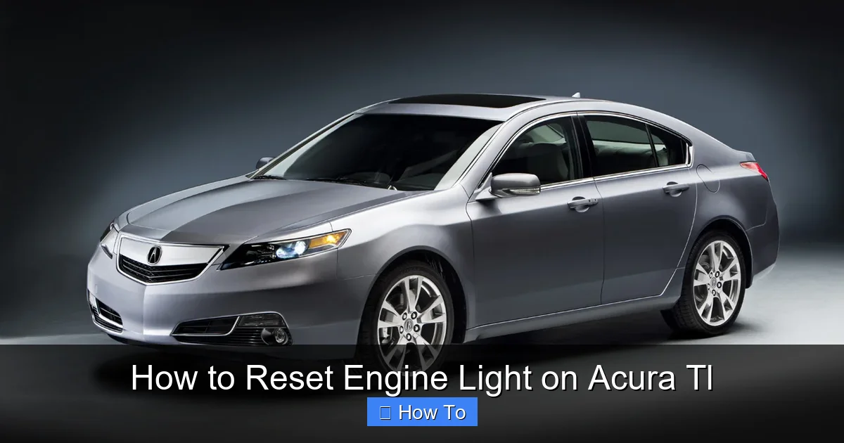 How to Reset Engine Light on Acura Tl