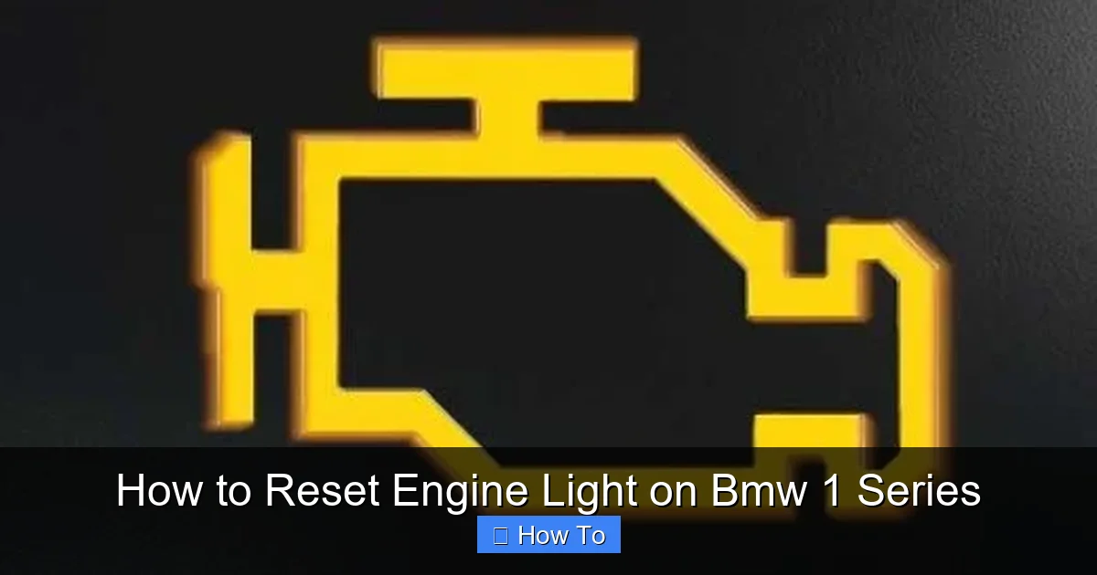 How to Reset Engine Light on Bmw 1 Series