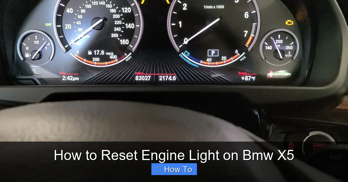 How to Reset Engine Light on Bmw X5