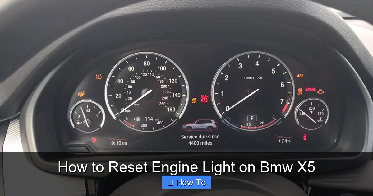 How to Reset Engine Light on Bmw X5
