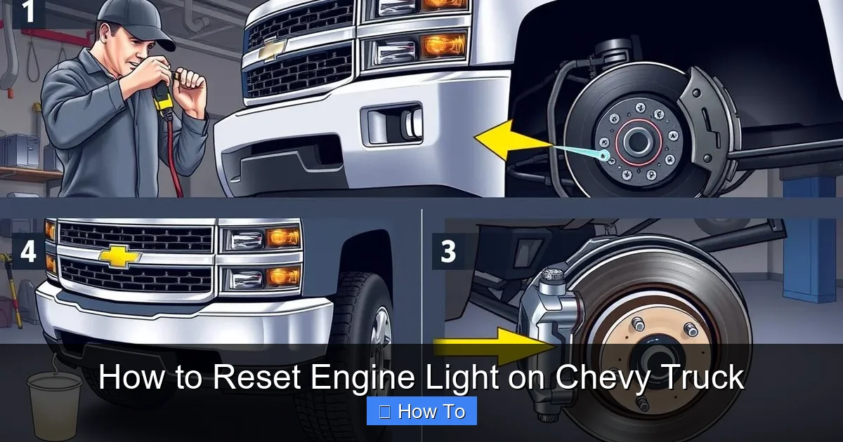 How to Reset Engine Light on Chevy Truck