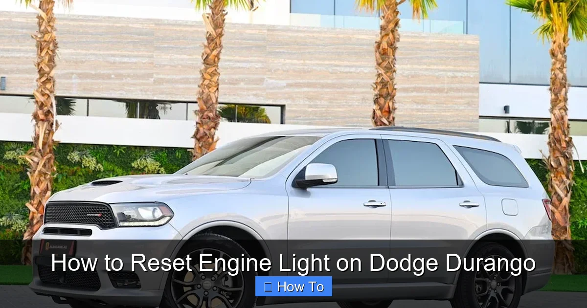 How to Reset Engine Light on Dodge Durango