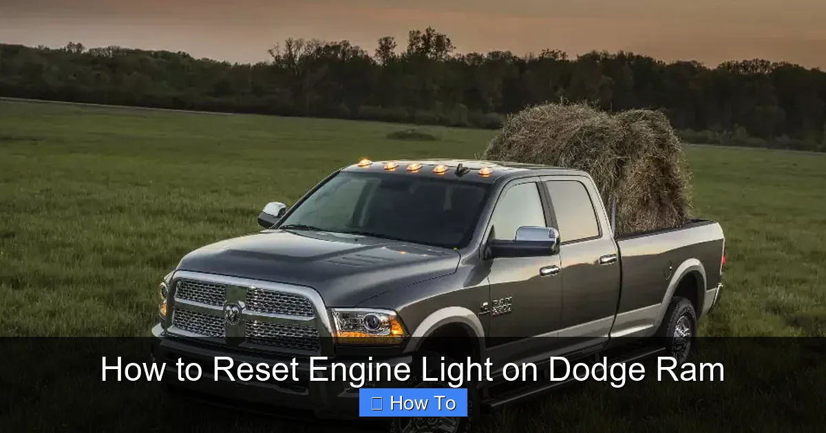 How to Reset Engine Light on Dodge Ram