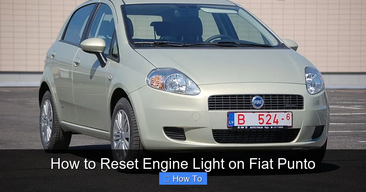How to Reset Engine Light on Fiat Punto