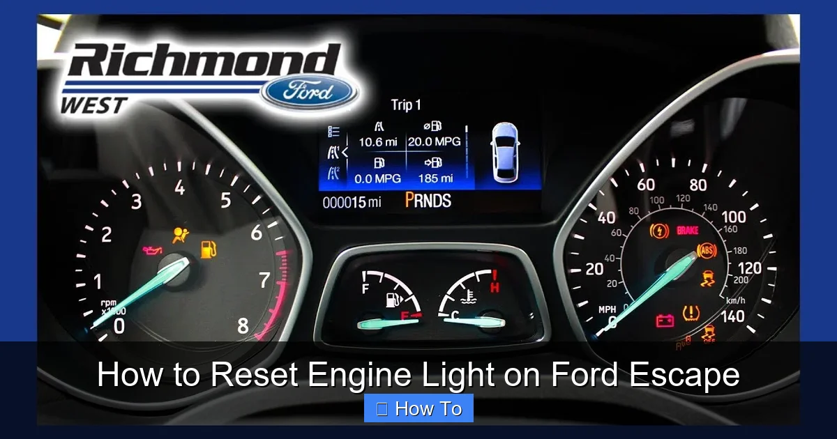 How to Reset Engine Light on Ford Escape