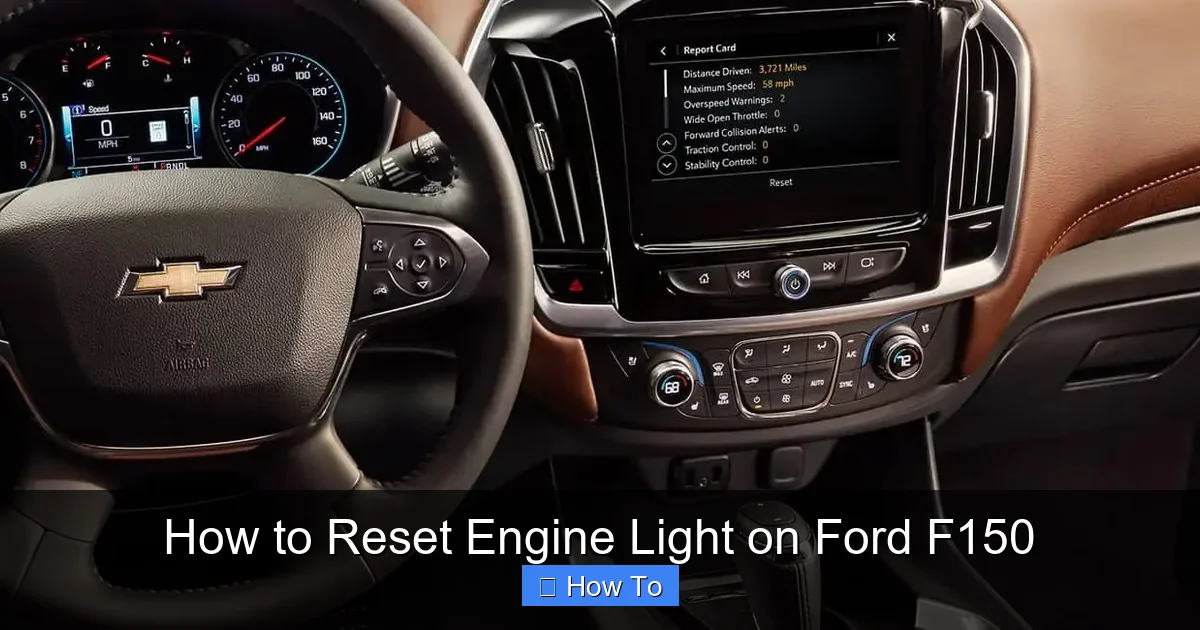 How to Reset Engine Light on Ford F150