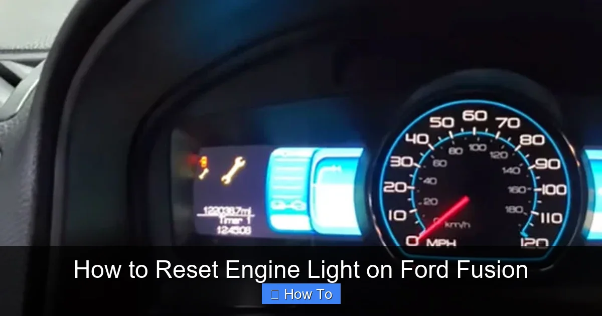 How to Reset Engine Light on Ford Fusion