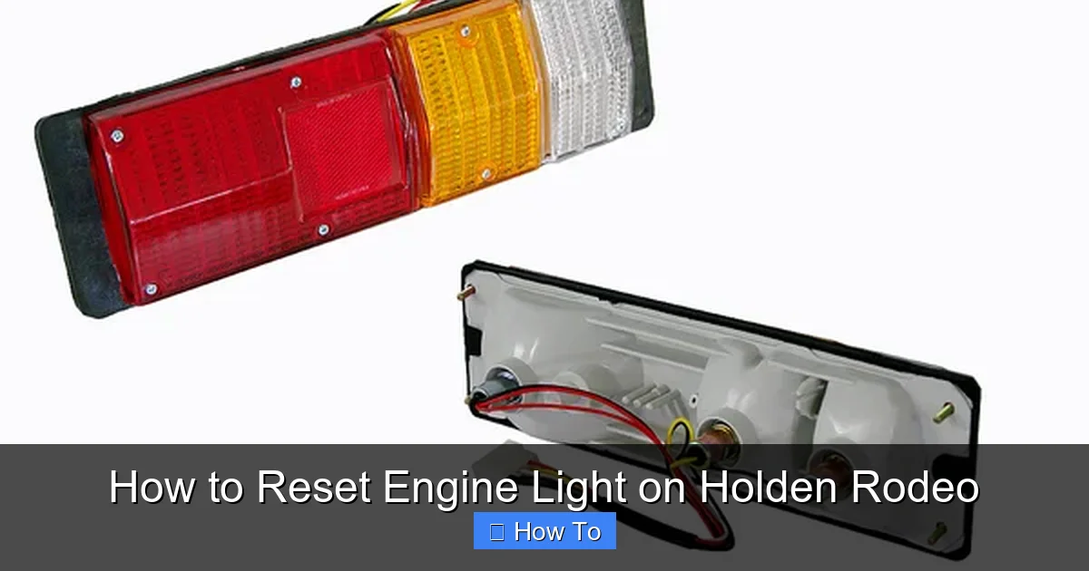 How to Reset Engine Light on Holden Rodeo