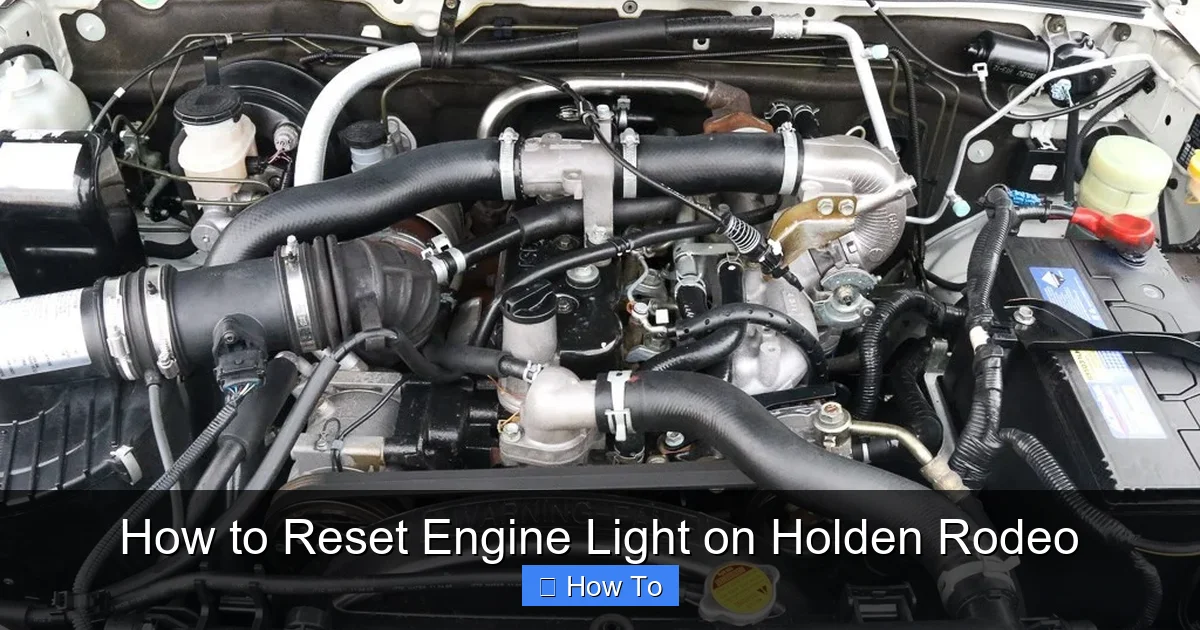 How to Reset Engine Light on Holden Rodeo