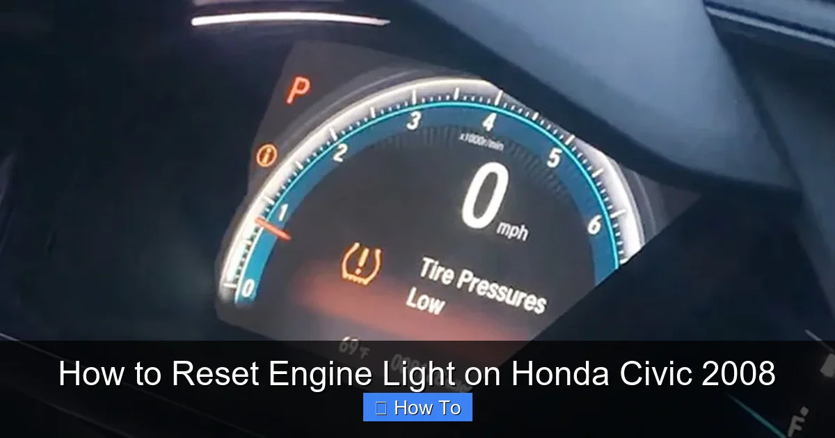 How to Reset Engine Light on Honda Civic 2008