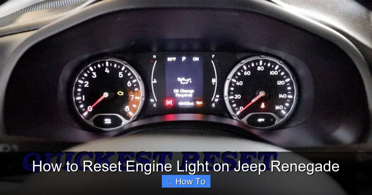 How to Reset Engine Light on Jeep Renegade