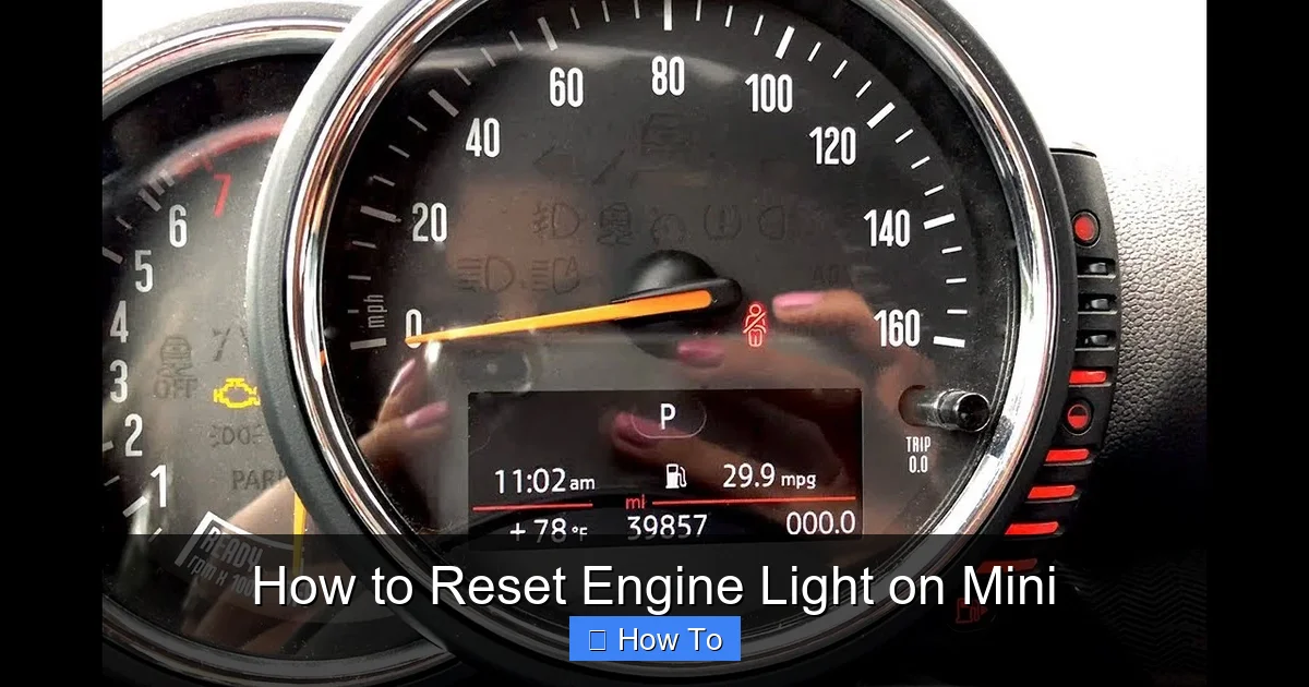 How to Reset Engine Light on Mini