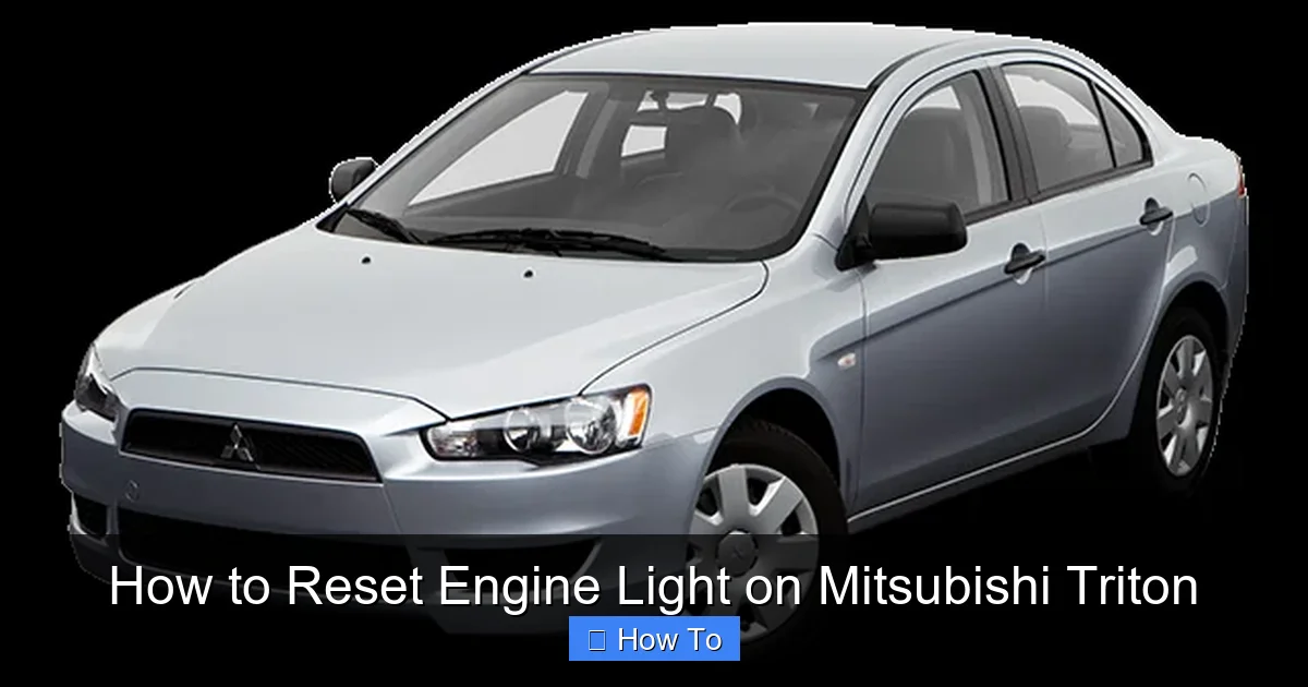 How to Reset Engine Light on Mitsubishi Triton