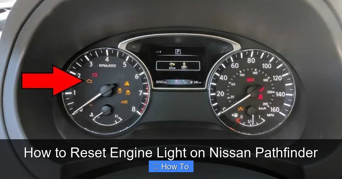 How to Reset Engine Light on Nissan Pathfinder