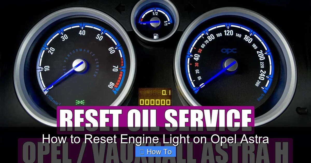 How to Reset Engine Light on Opel Astra