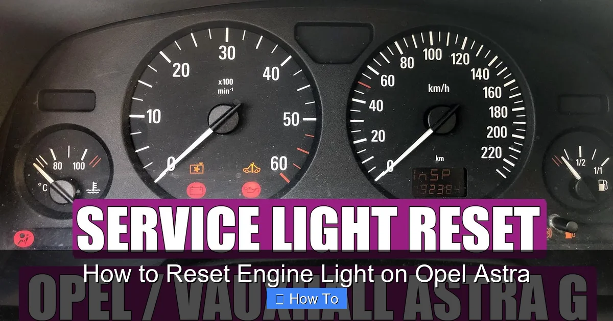 How to Reset Engine Light on Opel Astra