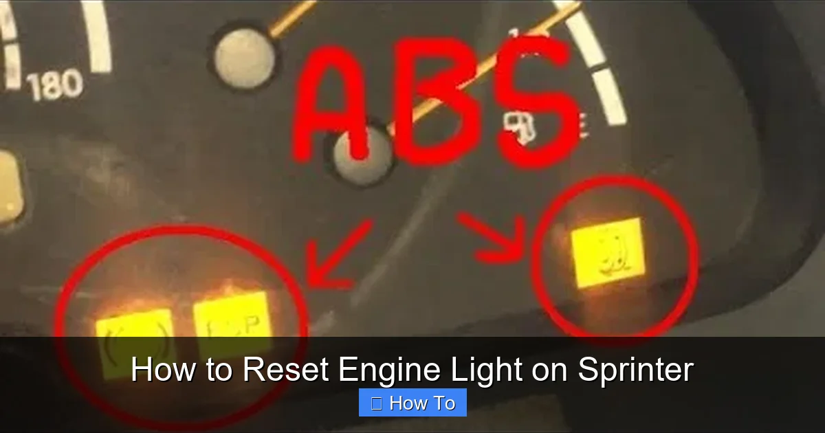 How to Reset Engine Light on Sprinter