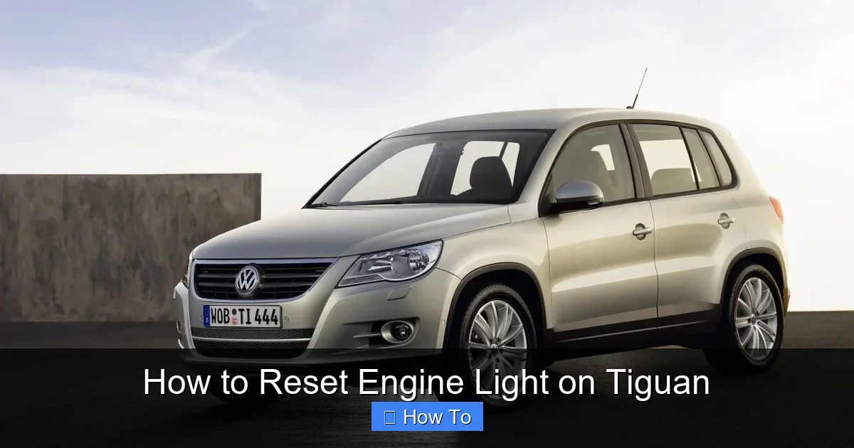 How to Reset Engine Light on Tiguan