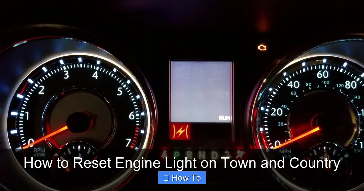 How to Reset Engine Light on Town and Country