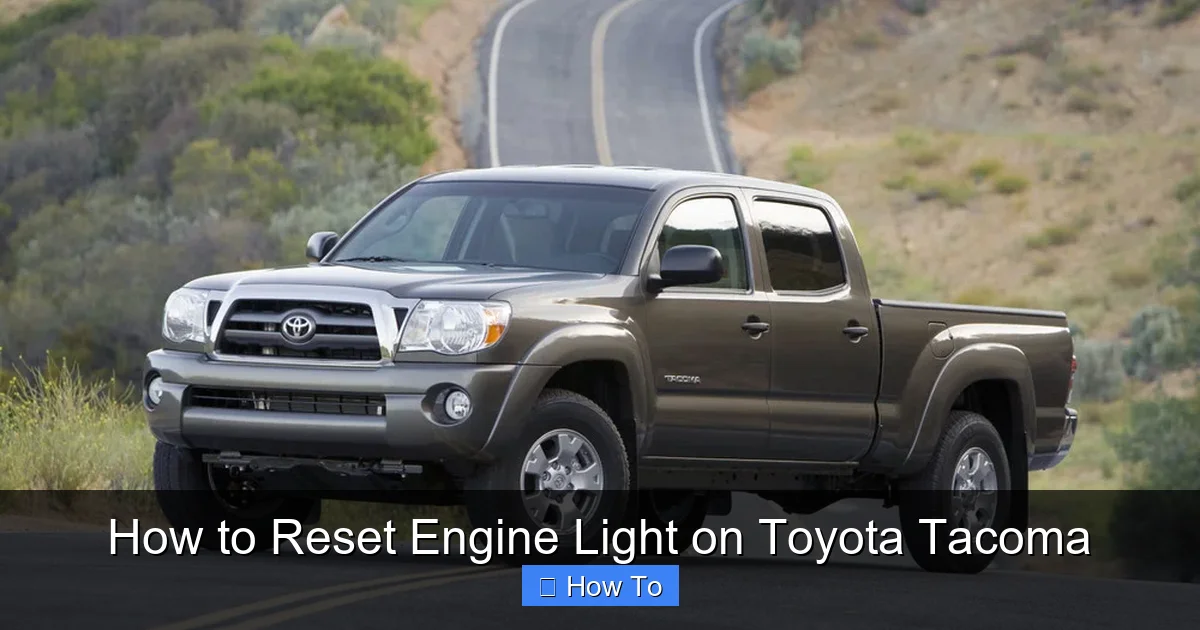 How to Reset Engine Light on Toyota Tacoma