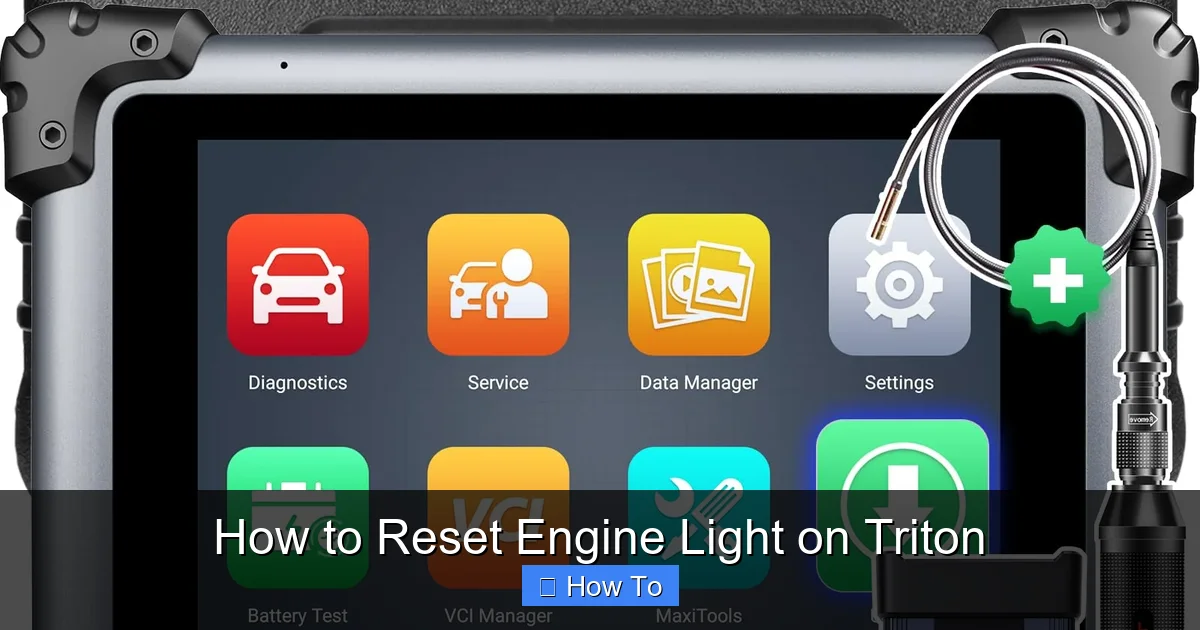 How to Reset Engine Light on Triton