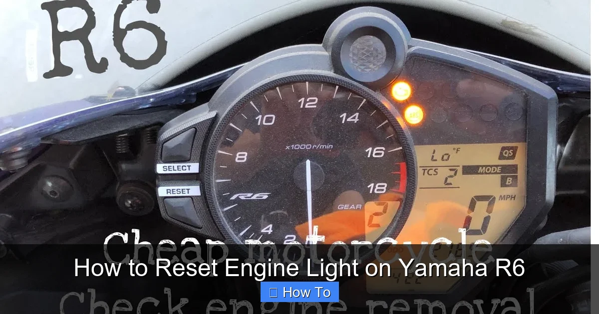 How to Reset Engine Light on Yamaha R6