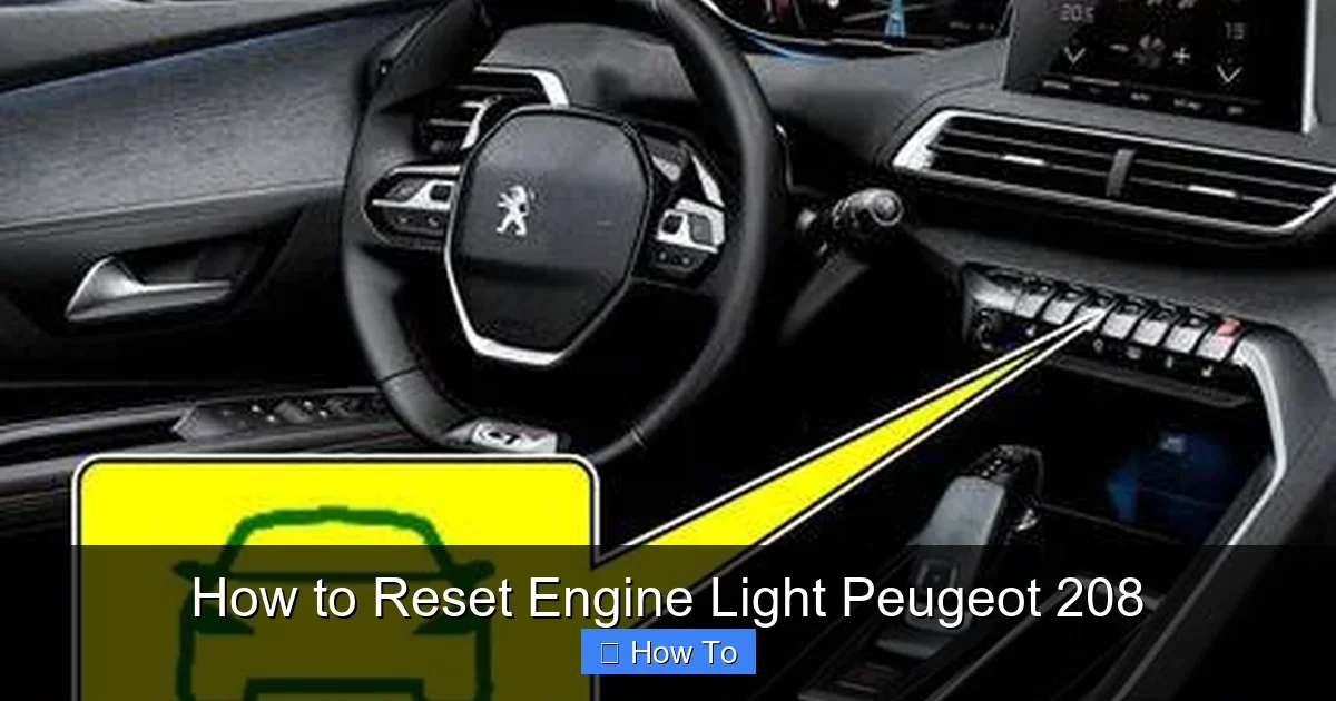 How to Reset Engine Light Peugeot 208