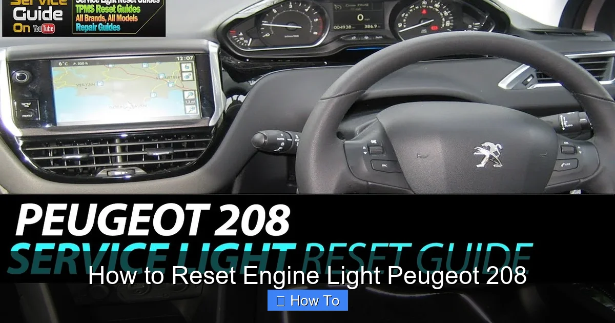 How to Reset Engine Light Peugeot 208