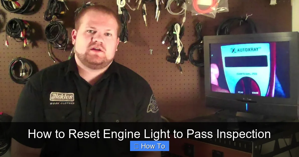 How to Reset Engine Light to Pass Inspection
