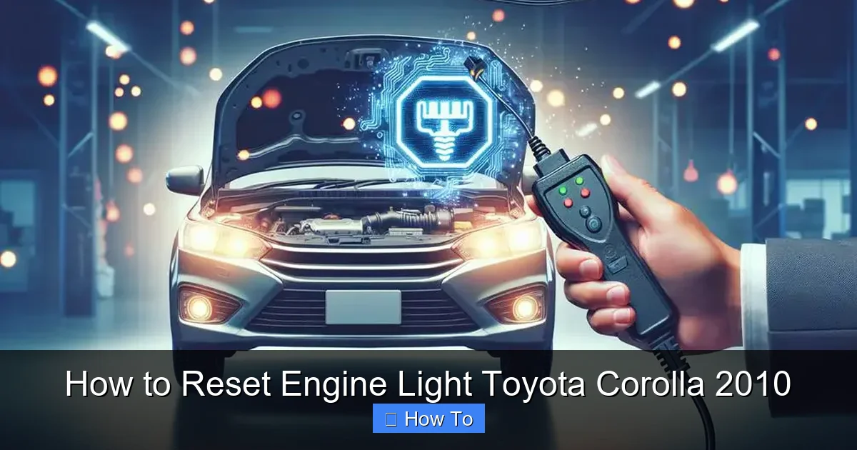 How to Reset Engine Light Toyota Corolla 2010